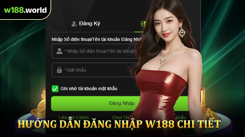 Hướng dẫn đăng nhập W188 chỉ với 3 bước cực kỳ nhanh chóng